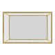 Gilded Iron Rectangular Side Table with A Clear Glass Top