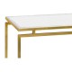 Gilded Iron Large Console Table with An Antique Glass Top