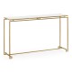 Gilded Iron Large Console Table with An Antique Glass Top