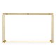 Gilded Iron Large Console Table with A Clear Glass Top