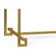 Gilded Iron Large Console Table with Biancaneve Top