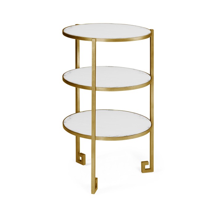 Gilded iron end table