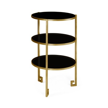 Gilded iron end table