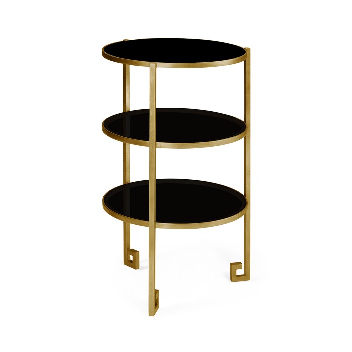Gilded iron end table