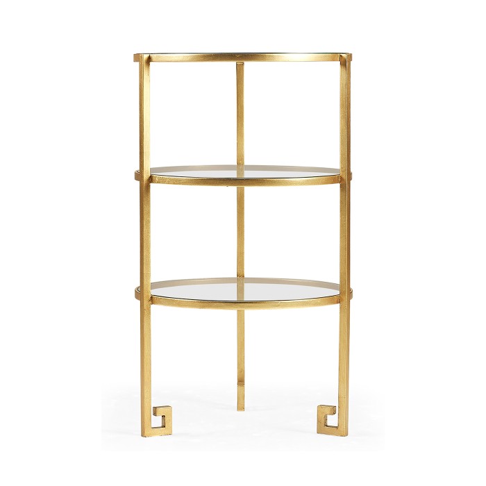 Gilded iron end table