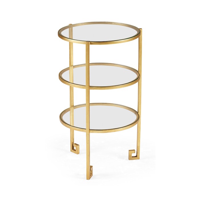 Gilded iron end table