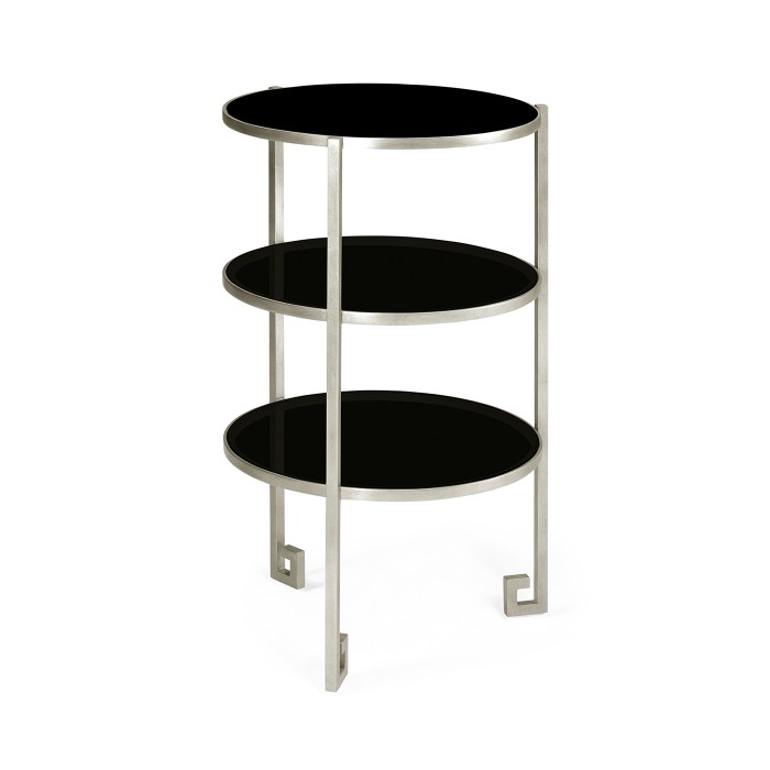 Silver iron end table