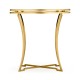 Gilded Iron Round Side Table with An Antique Glass Top