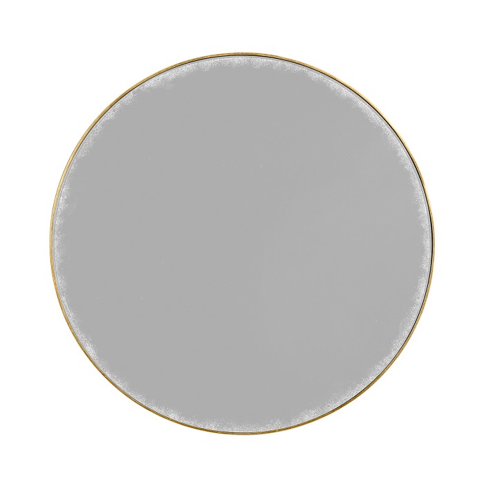 Gilded Iron Round Side Table with An Antique Glass Top
