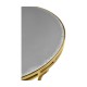 Gilded Iron Round Side Table with An Antique Glass Top