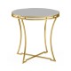 Gilded Iron Round Side Table with An Antique Glass Top