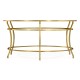 Gilded Iron Round Coffee Table with An Antique Glass Top