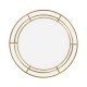Gilded Iron Round Coffee Table with A Clear Glass Top