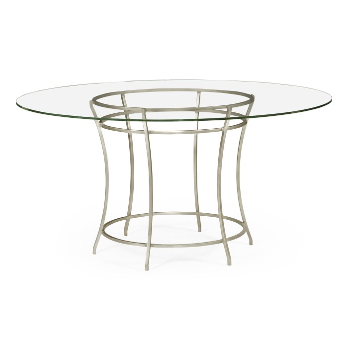Silver Iron Round Dining Table 60