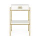 Gilded Iron End Table with Biancaneve Drawer