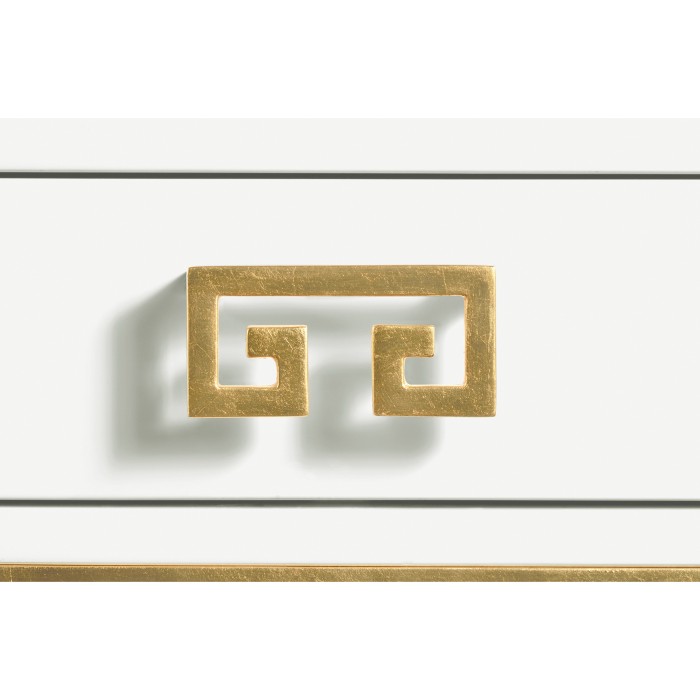 Gilded Iron End Table with Biancaneve Drawer