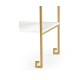 Gilded Iron End Table with Biancaneve Drawer