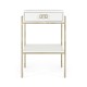 Silver Iron End Table with Biancaneve Drawer