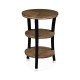 Round side table in American walnut