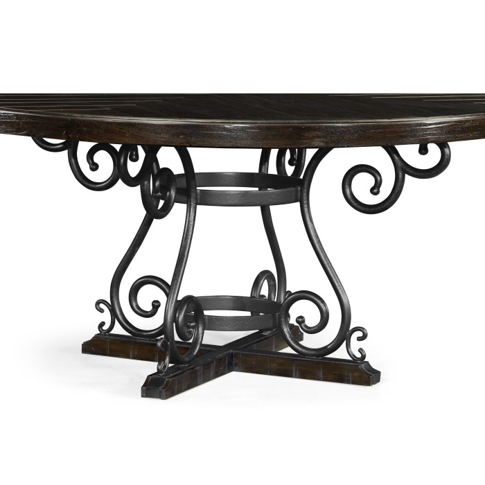Dark Ale & Wrought Iron Dining Table 66