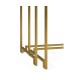 Gilded Iron Nesting Table with Smoky Black and Biancaneve Top