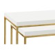 Gilded Iron Nesting Table with Biancaneve Top