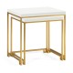 Gilded Iron Nesting Table with Biancaneve Top