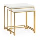 Gilded Iron Nesting Table with Biancaneve Top