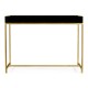Gilded Iron Tray Table in Smoky Black Top
