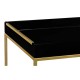 Gilded Iron Tray Table in Smoky Black Top