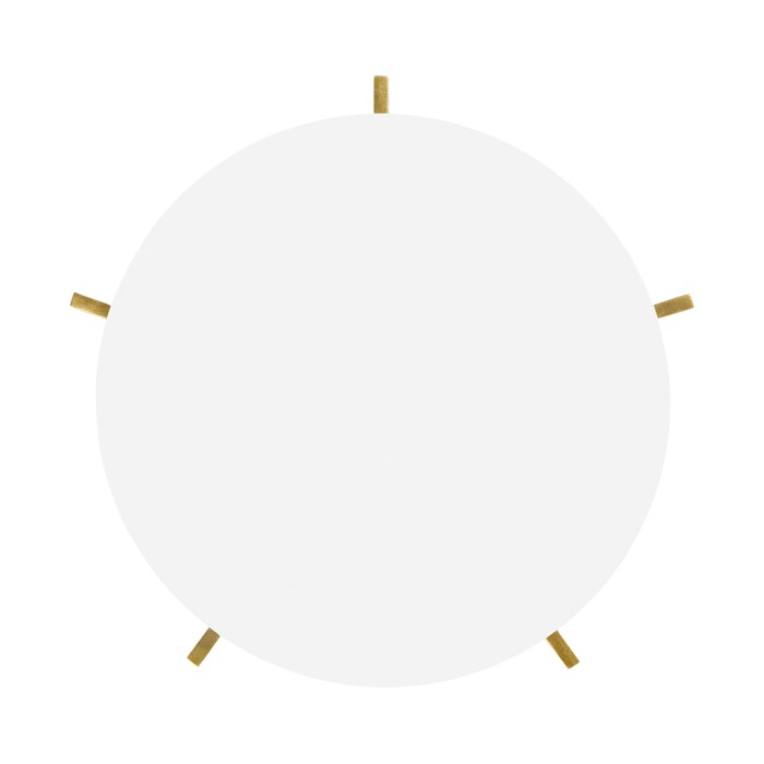 Gilded Iron Round Lamp Table with Biancaneve Top