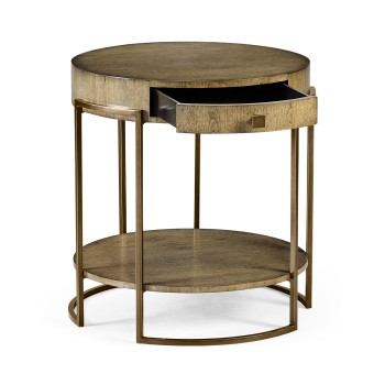 Chestnut Round Side Table