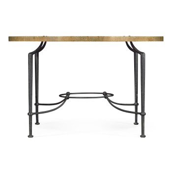 Round Centre Table with Iron Base