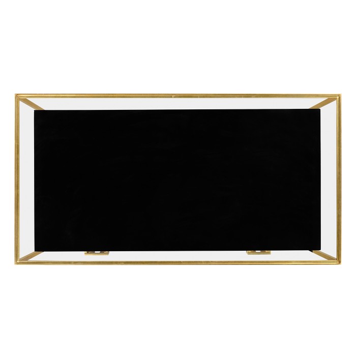 Gilded Iron Chest of Drawers in Smoky Black