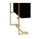 Gilded Iron Chest of Drawers in Smoky Black