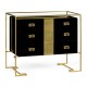 Gilded Iron Chest of Drawers in Smoky Black
