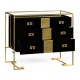 Gilded Iron Chest of Drawers in Smoky Black