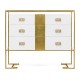 Gilded Iron Chest of Drawers in Biancaneve