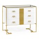 Gilded Iron Chest of Drawers in Biancaneve