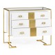 Gilded Iron Chest of Drawers in Biancaneve