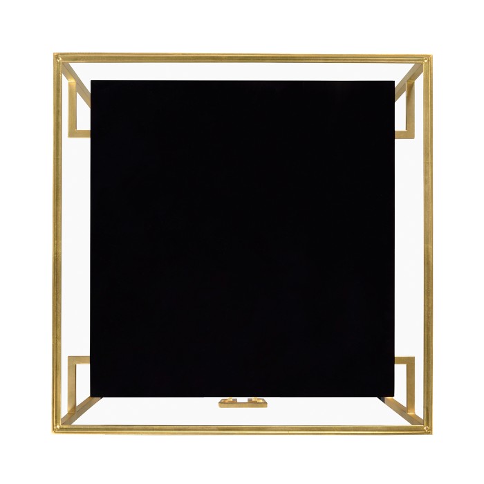 Gilded Iron Side Table in Smoky Black