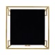 Gilded Iron Side Table in Smoky Black