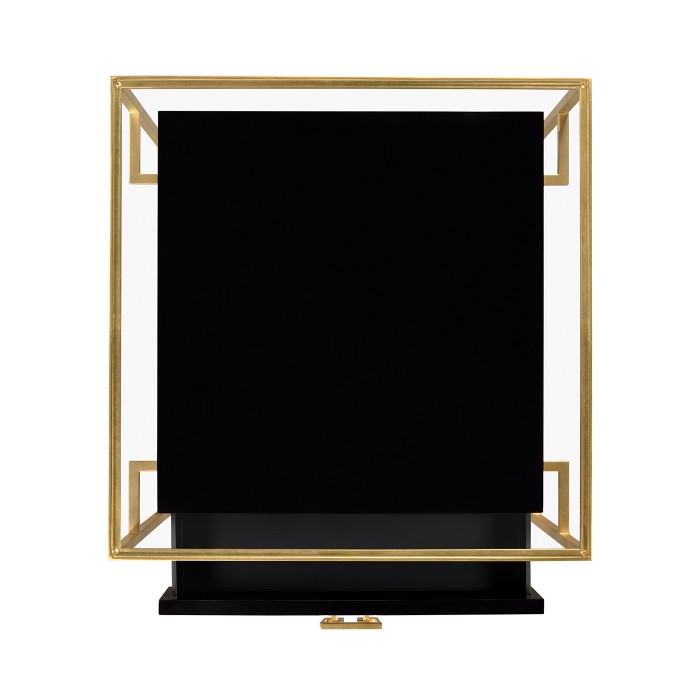 Gilded Iron Side Table in Smoky Black