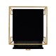 Gilded Iron Side Table in Smoky Black