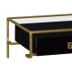 Gilded Iron Side Table in Smoky Black