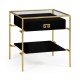 Gilded Iron Side Table in Smoky Black