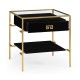 Gilded Iron Side Table in Smoky Black
