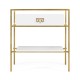 Gilded Iron Side Table in Biancaneve