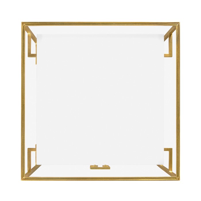 Gilded Iron Side Table in Biancaneve