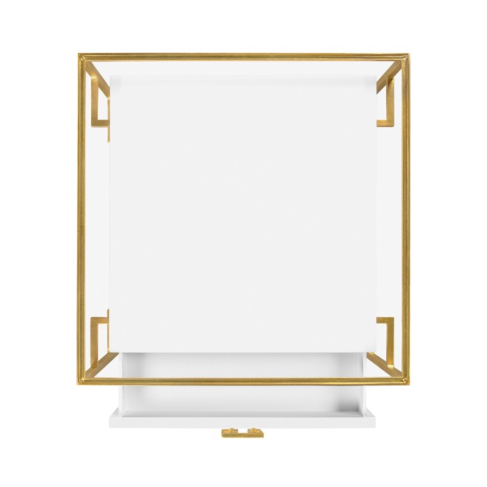 Gilded Iron Side Table in Biancaneve